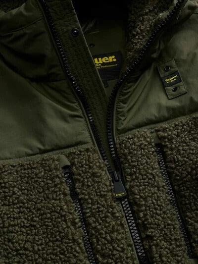 Giubbetto con cappuccio in pelliccia eco Wilcock Blauer