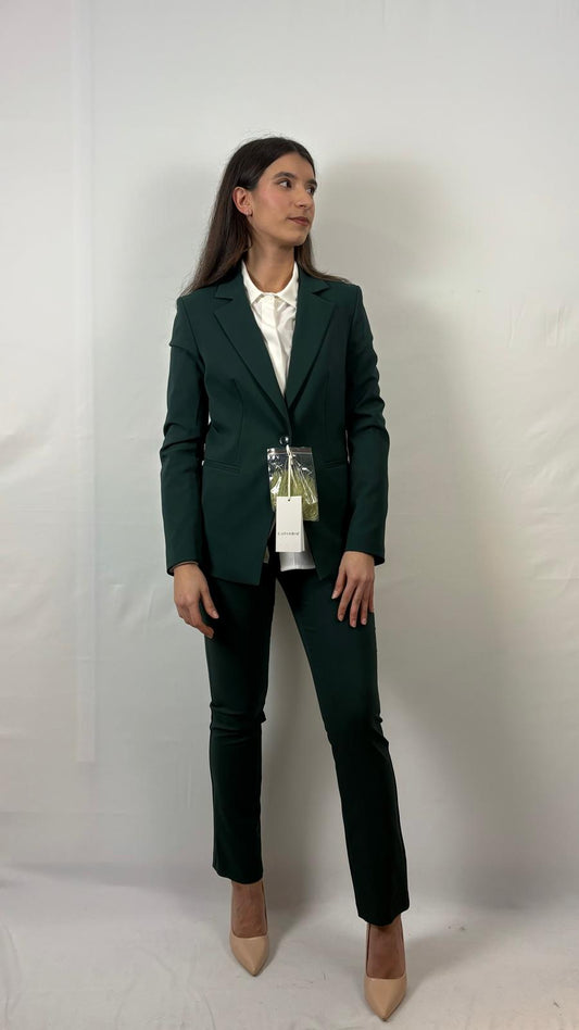 Pantaloni chino tessuto bistretch verde Cafè Noir