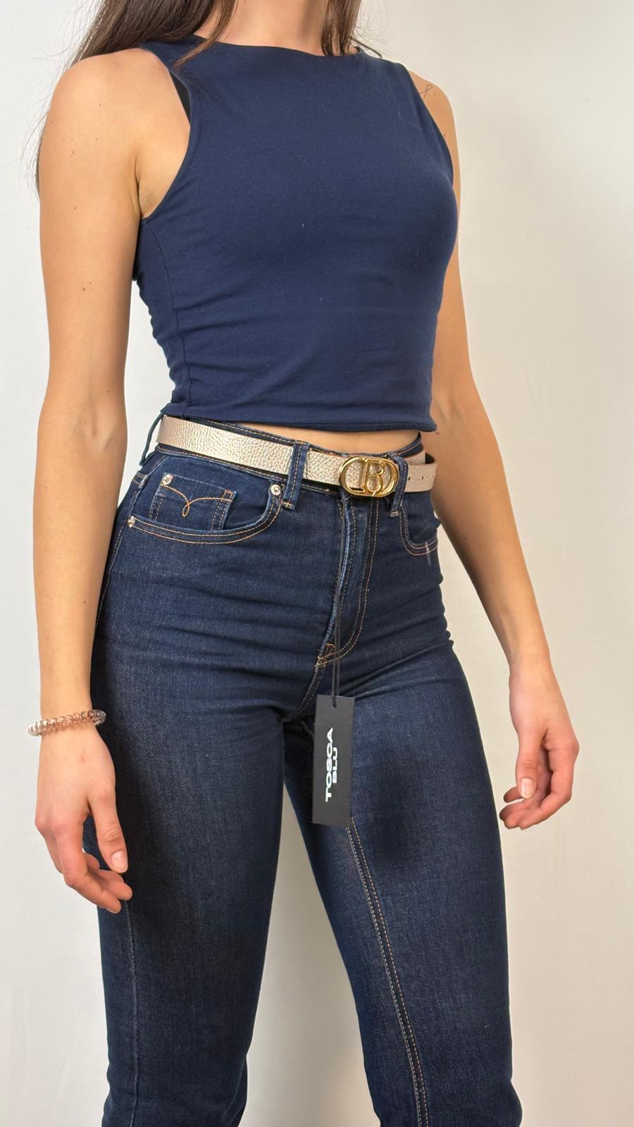 Cintura reversibile Tosca Blu