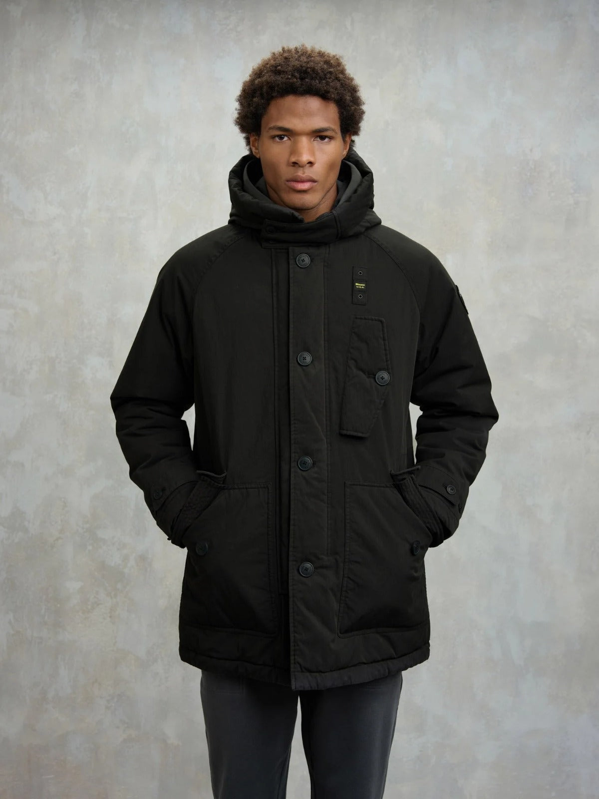 Giubbetto lungo in misto cotone Hathon Blauer