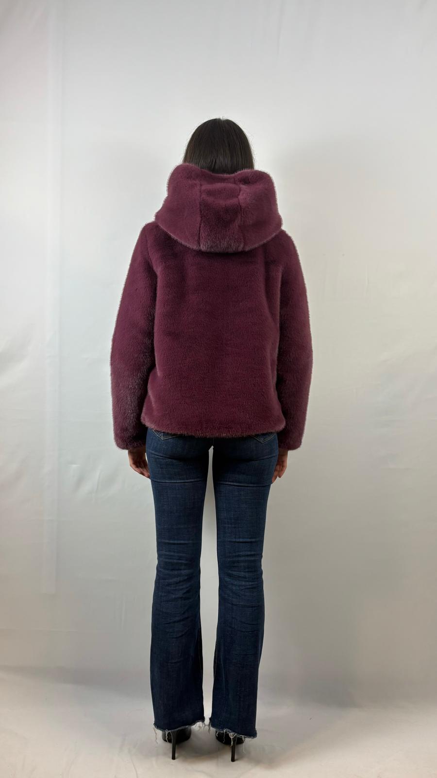 Ecopelliccia con cappuccio Censured