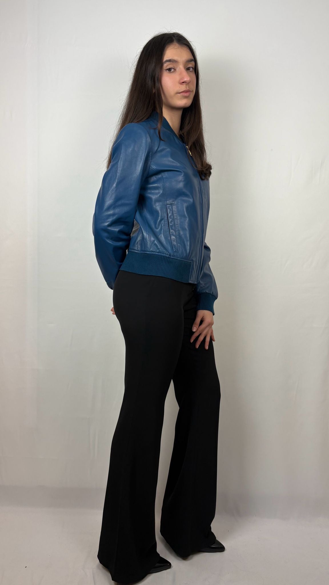 Capospalla in pelle Tosca Blu