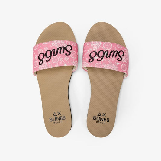 Ciabatte con logo SUN68 fucsia Sun68