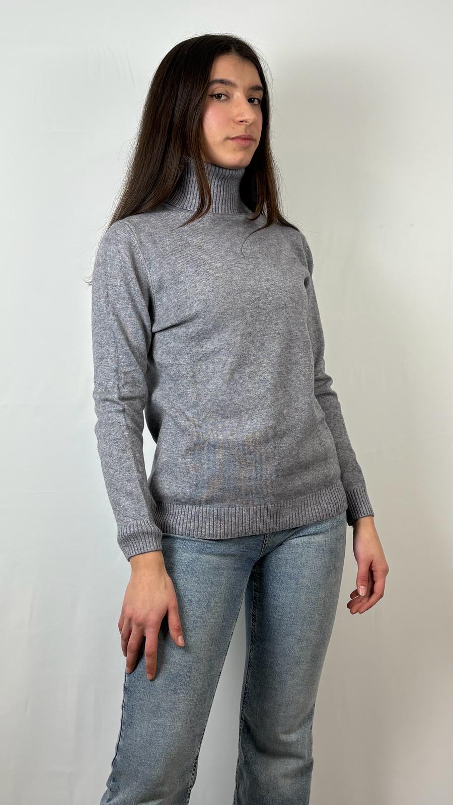 Maglia collo alto in viscosa Karma