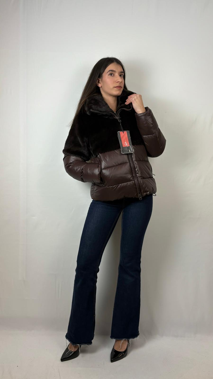 Giubbino in Misto Nylon/Pelliccia Fanevil Junior Blauer
