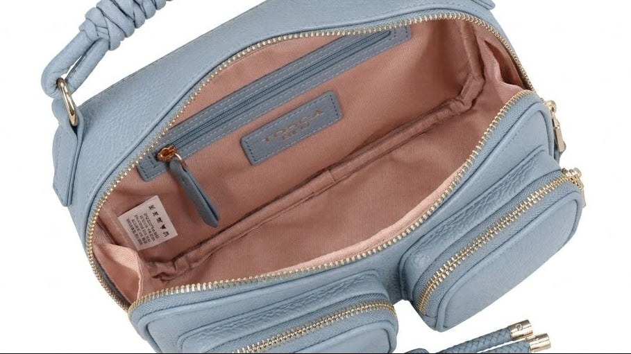 Borsa a mano mini Tokyo colore azzurro Tosca Blu