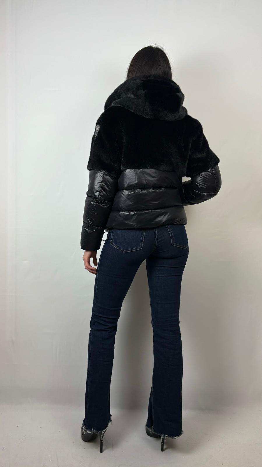 Giubbino in Misto Nylon/Pelliccia Fanevil Junior Blauer