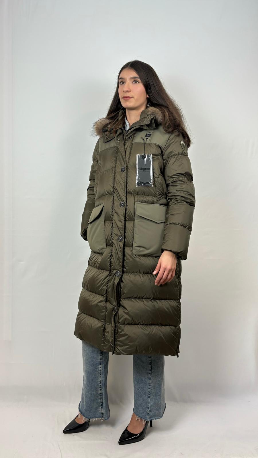 Piumino lungo Long Blauer