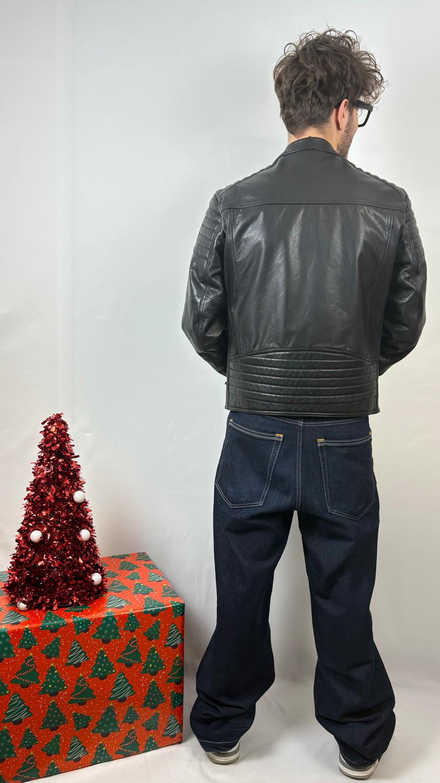 Chiodo in pelle Auburn Blauer