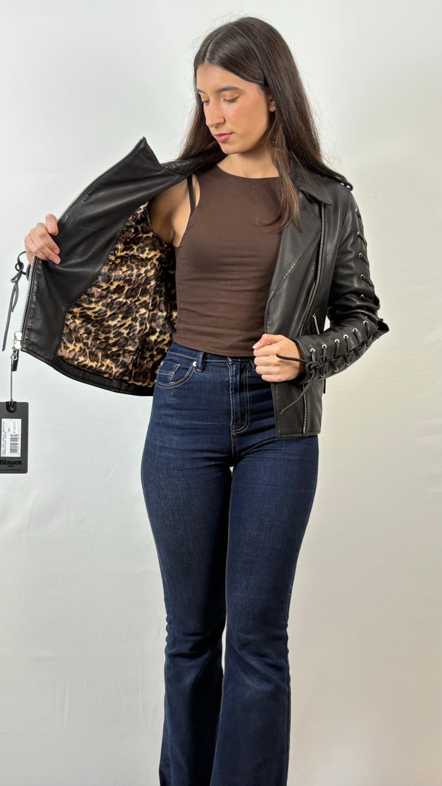 Chiodo in vera pelle Blauer