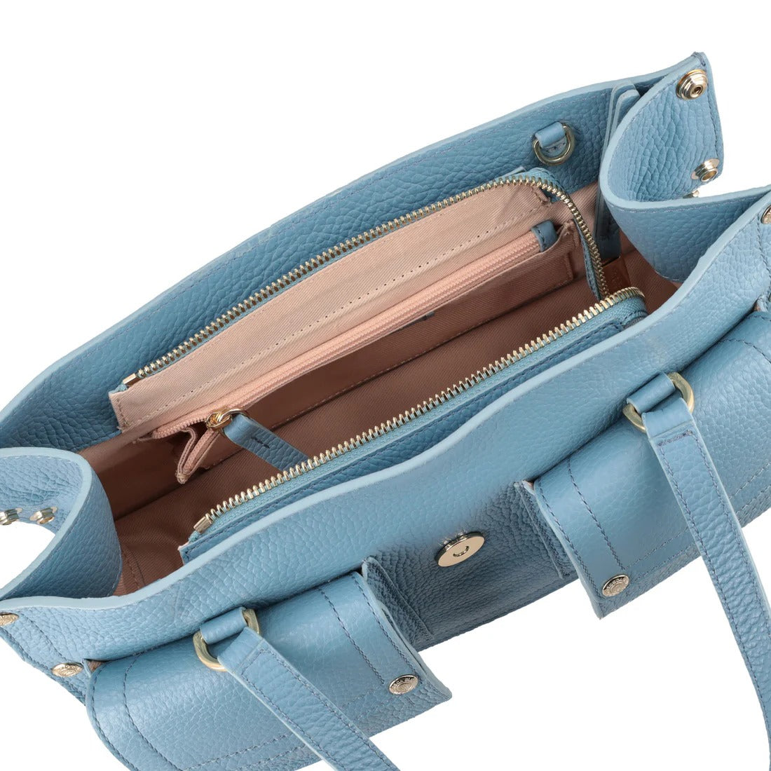 Borsa a mano Elodie con tasche colore azzurro Tosca Blu