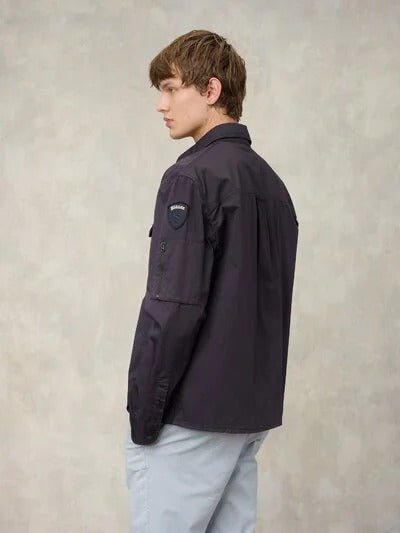 Camicia multitasche Lambert Blauer