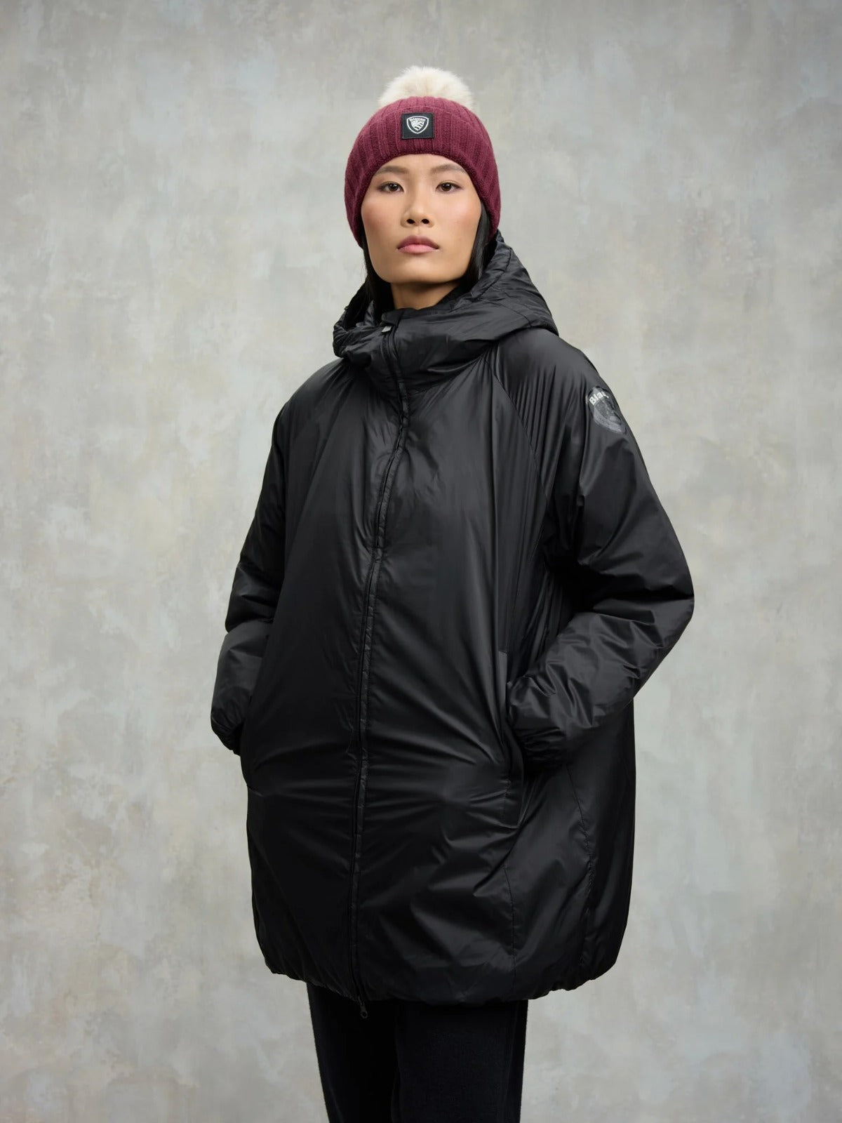 Giubbetto lungo impacchettabile Symphonya Blauer